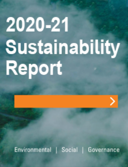 2020 sustainability report cover